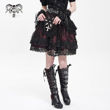 Load image into Gallery viewer, AS230 Coffin-shaped Gothic velvet jewelry clip
