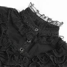 Load image into Gallery viewer, SHT15101 Lolita Shimmer Chiffon Pleated Short-Sleeve Blouse
