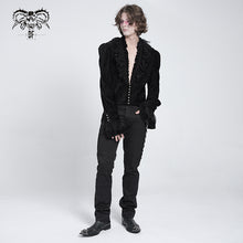 Load image into Gallery viewer, SHT13301 Black Pleated velvet V-neck shirt
