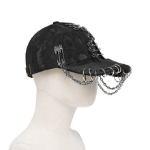 Load image into Gallery viewer, AS264 Punk hand-painted safety pin baseball cap
