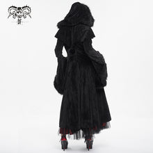 Load image into Gallery viewer, CT214 Small shawl fur collar hooded long coat
