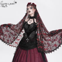 Load image into Gallery viewer, EAS032 Fine Mesh paisley 3D Rose Veil
