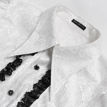 Load image into Gallery viewer, SHT15302 Faux Two-Piece Paisley Men Gothic Shirts
