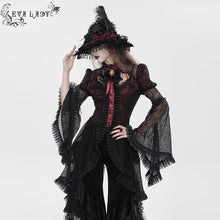Load image into Gallery viewer, ESHT01902 Stand-Collar Gothic Lace Shirt with Irregular Dot Pattern
