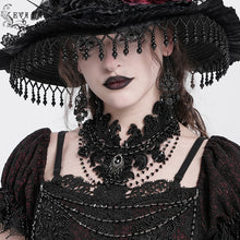 Load image into Gallery viewer, EAS030 Gothic Beaded Appliqued Chain Necklace
