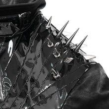 Load image into Gallery viewer, CT268 Shiny palace pattern leather punk jacket
