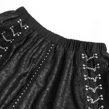 Load image into Gallery viewer, SKT257 Distressed Rib-Knit Irregular Mesh Patchwork Punk-Style Mini Skirt
