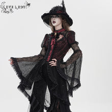 Load image into Gallery viewer, ESHT01902 Stand-Collar Gothic Lace Shirt with Irregular Dot Pattern
