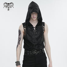 Load image into Gallery viewer, TT243 Computer Ripple Hooded Sleeveless Men&#39;s T-Shirt
