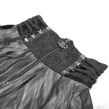 Load image into Gallery viewer, SKT20701 Grey pirate style High waist two-tone chiffon punk skirt
