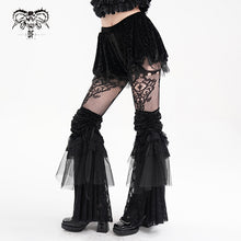 Load image into Gallery viewer, PT250 Gothic Embossed velvet Puff Shorts
