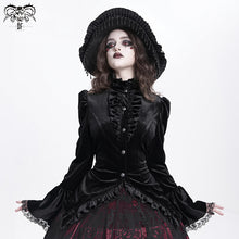 Load image into Gallery viewer, SHT14101 Black Women Glossy Velvet Swallowtail Shirts
