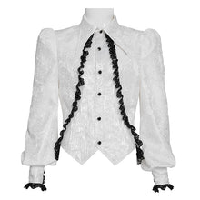 Load image into Gallery viewer, SHT15302 Faux Two-Piece Paisley Men Gothic Shirts
