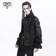Load image into Gallery viewer, SHT127 Gothic pleated dark pattern balloon sleeve shirts

