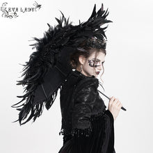 Load image into Gallery viewer, EAS036 Gothic long feather small umbrella
