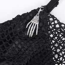 Load image into Gallery viewer, SKT214 Punk faux leather elastic rubberized twill mesh suspender dress
