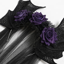 Load image into Gallery viewer, EAS039 Bat-Wing Headband with Long Veil
