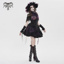 Load image into Gallery viewer, SKT25902 Sequined Mesh and Flat Grid-Paneled Lolita Miniskirt
