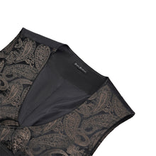 Load image into Gallery viewer, WT09302 men black Gothic embossed waistcoat
