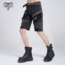 Load image into Gallery viewer, PT113 decadence Summer punk rock men nailed ragged shorts
