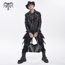 Load image into Gallery viewer, AS271 Punk-Style Woven Crossbody Bag featuring Gold-Stamped Twill and Faux Leather
