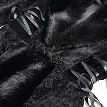 Load image into Gallery viewer, ECT02301  Cashmere diamond check fleece collar Gothic jacket
