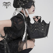 Load image into Gallery viewer, AS268 Fine Textured Punk-style Leather Bag with Bat-shaped
