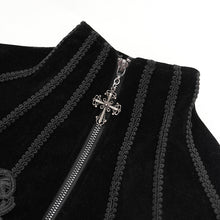 Load image into Gallery viewer, CT25801 Gothic round stand collar velvet coat
