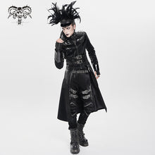 Load image into Gallery viewer, CT268 Shiny palace pattern leather punk jacket
