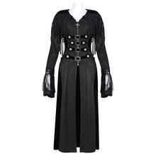 Load image into Gallery viewer, CT24701 Black Gothic long hooded long sleeve coat
