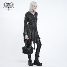 Load image into Gallery viewer, AS310 Foil-stamped twill punk handbag with bat-wing hem
