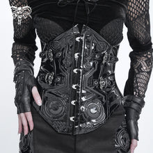 Load image into Gallery viewer, AS312 Punk-style patent leather belt with embossed detailing
