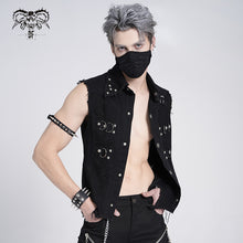 Load image into Gallery viewer, WT061 Distressed heavy metal men vest

