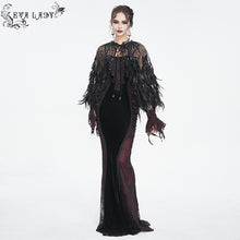 Load image into Gallery viewer, ECA017 Gothic sequin feather women&#39;s short shawl
