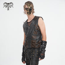 Load image into Gallery viewer, WT08601 hand brushed leather men vest
