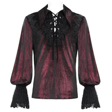 Load image into Gallery viewer, SHT12602 wine glimmer Long-sleeved men velvet shirts
