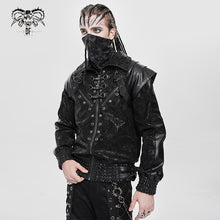 Load image into Gallery viewer, CT271 Punk snake-print leather jacket

