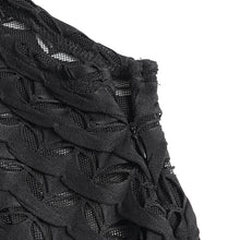 Load image into Gallery viewer, TT295 Punk double-layer mesh turtleneck T-shirt
