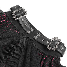 Load image into Gallery viewer, SKT23902 black and red Lolita short puffy skirt
