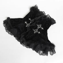 Load image into Gallery viewer, AS321 Gothic-style embossed, fleece-lined velveteen collar
