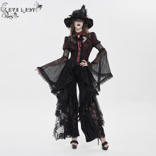 Load image into Gallery viewer, ESHT01902 Stand-Collar Gothic Lace Shirt with Irregular Dot Pattern
