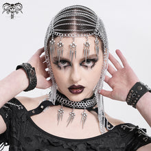 Load image into Gallery viewer, AS220 Punk long and wide headdress chain tassel
