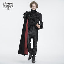 Load image into Gallery viewer, CA043 Single shoulder high collar feather men cloak
