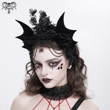 Load image into Gallery viewer, AS217 Gothic bat wings chain tassel headband
