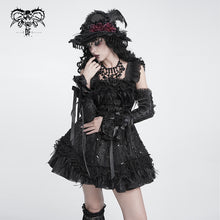 Load image into Gallery viewer, GE04901 Lolita Embroidered Velvet Rose Mid-Length  Oversleeves

