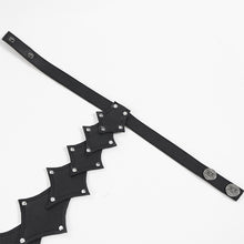 Load image into Gallery viewer, AS295 Punk-Style Faux Leather Pointed Tie
