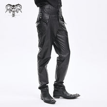 Load image into Gallery viewer, PT266 Gothic pattern leather high waist trousers
