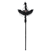 Load image into Gallery viewer, EAS045 Gothic Wood-Grain Cross Chain Decorative Winged Scepter
