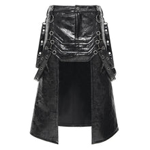 Load image into Gallery viewer, SKT225 Punk shiny cracked rubber men kilt
