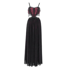 Load image into Gallery viewer, ESKT05902 Red Women Rose cutout waist strapless dress

